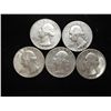 Image 1 : 5 ASSORTED WASHINGTON SILVER QUARTERS