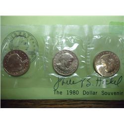 1980 P/D/S SBA DOLLAR SOUVENIR SET