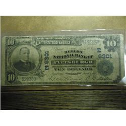 1902 LARGE SIZE $10 NATIONAL CURRENCY