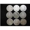 Image 1 : 9 ASSORTED 1880'S SEATED LIBERTY DIMES
