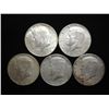 Image 1 : 5 ASSORTED 40% SILVER  KENNEDY HALF DOLLARS
