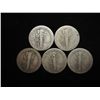 Image 2 : 5 ASSORTED 1920'S MERCURY DIMES