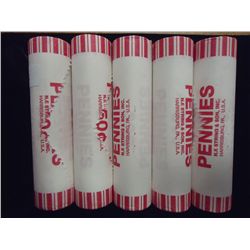 5 ROLLS OF 2010 LINCOLN SHIELD CENTS UNC