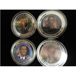 4 BARACK OBAMA TOKENS SEE DESCRIPTION