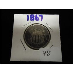 1867 SHIELD NICKEL