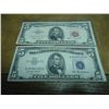Image 1 : 1953-A $5 SILVER CERTIFICATE & 1963 $5 US NOTE