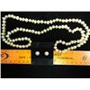 Image 1 : 31" FRESHWATER PEARL NECKLACE AND 9-10MM EARRINGS