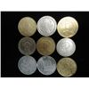Image 2 : 9 ASSORTED $1 SIZE CASINO TOKENS SEE DESCRIPTION