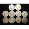 Image 1 : 10 ASSORTED 1940'S MERCURY DIMES