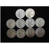 Image 2 : 10 ASSORTED 1940'S MERCURY DIMES