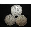 Image 1 : 1934-S,35-D & 36-D WALKING LIBERTY HALF DOLLARS