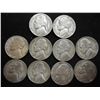 Image 1 : 10 ASSORTED 35% SILVER JEFFERSON WAR NICKELS