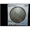 Image 1 : 1964 BERMUDA SILVER CROWN .3636 OZ. ASW