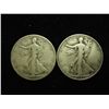 Image 1 : 2 WALKING LIBERTY HALF DOLLARS 1936 & 1937