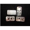 Image 1 : 4-1 GRAM .999 FINE SILVER INGOTS AMERICAN FLAG