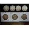 Image 1 : 1902,07-S,08-O,08-D,10-S,11 & 13-S BARBER HALVES