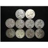 Image 1 : 10 ASSORTED 35% SILVER JEFFERSON WAR NICKELS