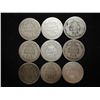 Image 2 : 9 ASSORTED 1880'S SEATED LIBERTY DIMES