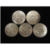 Image 2 : 5 ASSORTED 40% SILVER KENNEDY HALF DOLLARS