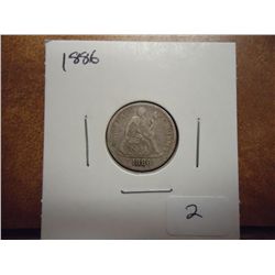 1886 SEATED LIBERTY DIME