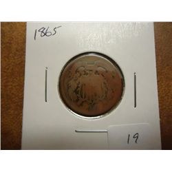 1865 US TWO CENT PIECE