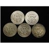 Image 2 : 5 ASSORTED 40% SILVER KENNEDY HALF DOLLARS