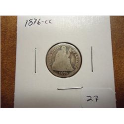 1876-CC SEATED LIBERTY DIME