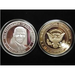 2-2009 BARACK OBAMA INAUGURATION TOKENS (PF)