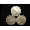 Image 2 : 1942,42 & 43-D WALKING LIBERTY HALF DOLLARS