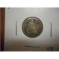 1889 SEATED LIBERTY DIME (VERY FINE)