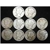 Image 1 : 10 ASSORTED 1920'S MERCURY DIMES