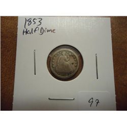1853 US HALF DIME
