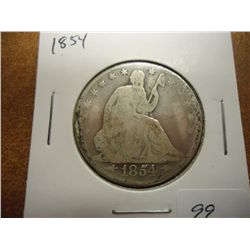 1854 SEATED LIBERTY HALF DOLLAR