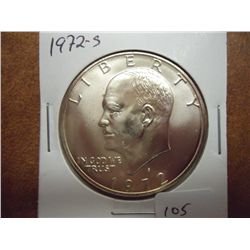 1972-S IKE SILVER DOLLAR UNC