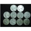 Image 1 : 10 ASSORTED 35% SILVER JEFFERSON WAR NICKELS