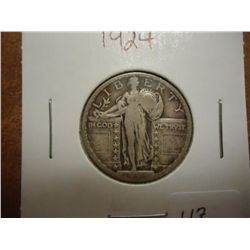 1924 STANDING LIBERTY QUARTER (FINE)