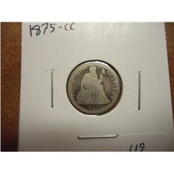 1875-CC SEATED LIBERTY DIME