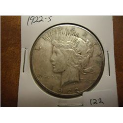 1922-S PEACE SILVER DOLLAR