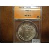Image 1 : 1889 MORGAN SILVER DOLLAR ANACS MS63