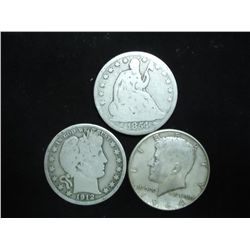 OLD TO NEW HALF DOLLAR SET 1854-O SEATED LIBERTY,