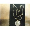 Image 1 : WALKING LIBERTY HALF NECKLACE GOLD ENHANCED