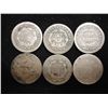 Image 2 : 6 ASSORTED 1840'S SEATED LIBERTY DIMES