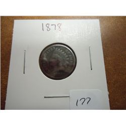 1878 INDIAN HEAD CENT SEMI KEY