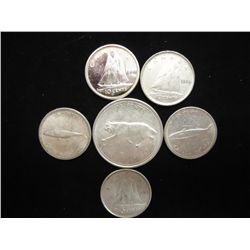 75 CENTS FACE VALUE CANADIAN SILVER COINAGE