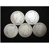 Image 1 : 1897, 1898 & 3-1899 BARBER QUARTERS 5 COINS TOTAL