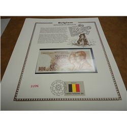 1966 BELGIUM CRISP CURRENCY AND STAMP SET