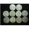 Image 1 : 10 ASSORTED 35% SILVER JEFFERSON WAR NICKELS