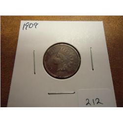 1909 INDIAN HEAD CENT (FINE) DAMAGED