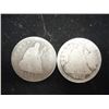 Image 1 : 1853 & 1875 SEATED LIBERTY QUARTERS