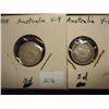 Image 1 : 1935 & 1938 AUSTRALIA SILVER 3 PENCE